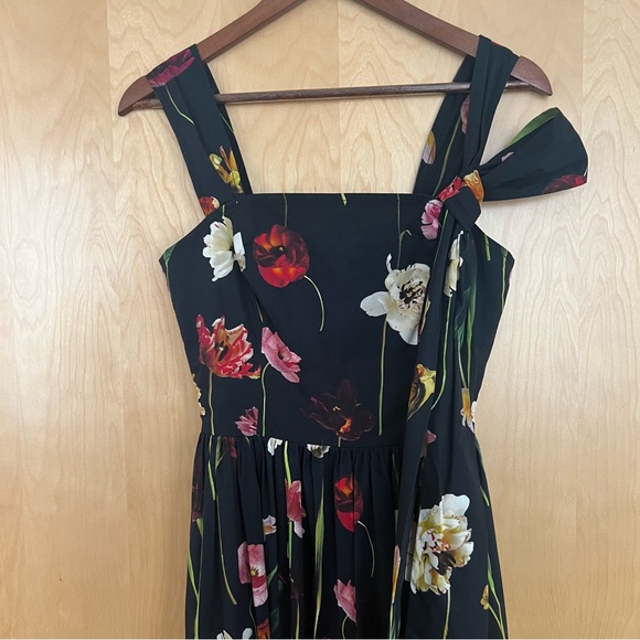 Oscar de la Renta Tulip Floral Midnight Sky Tank Dress - Picture 5 of 6